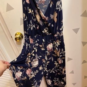 Floral wide leg jumpsuit